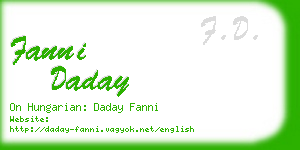 fanni daday business card